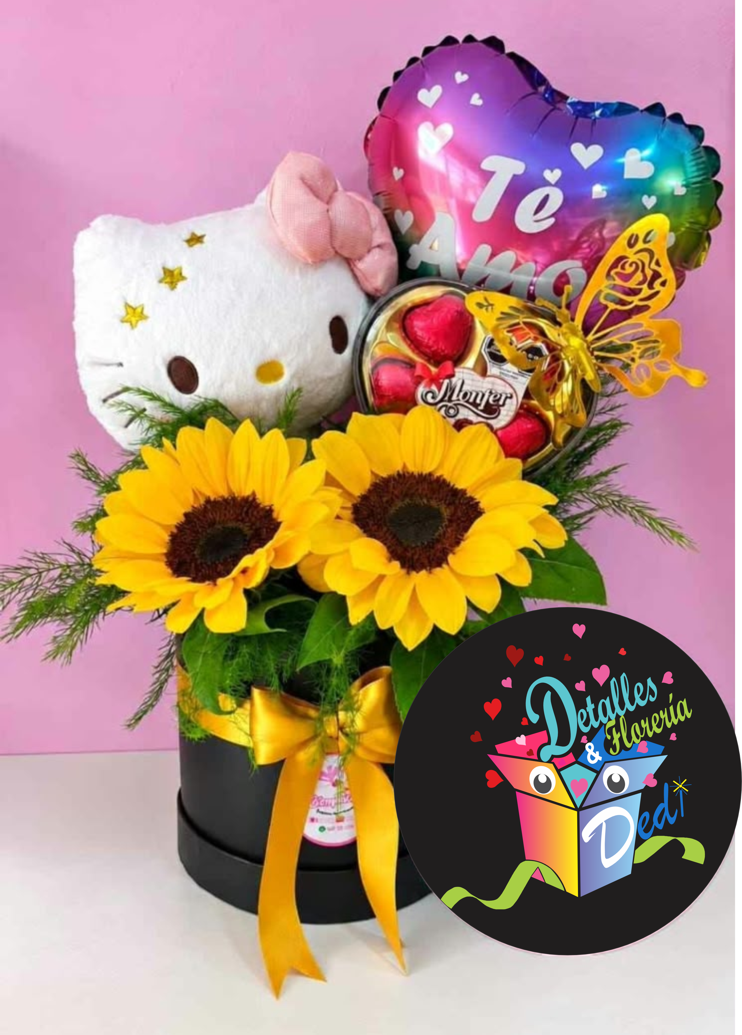 Arreglo con peluche y flores NATURAL